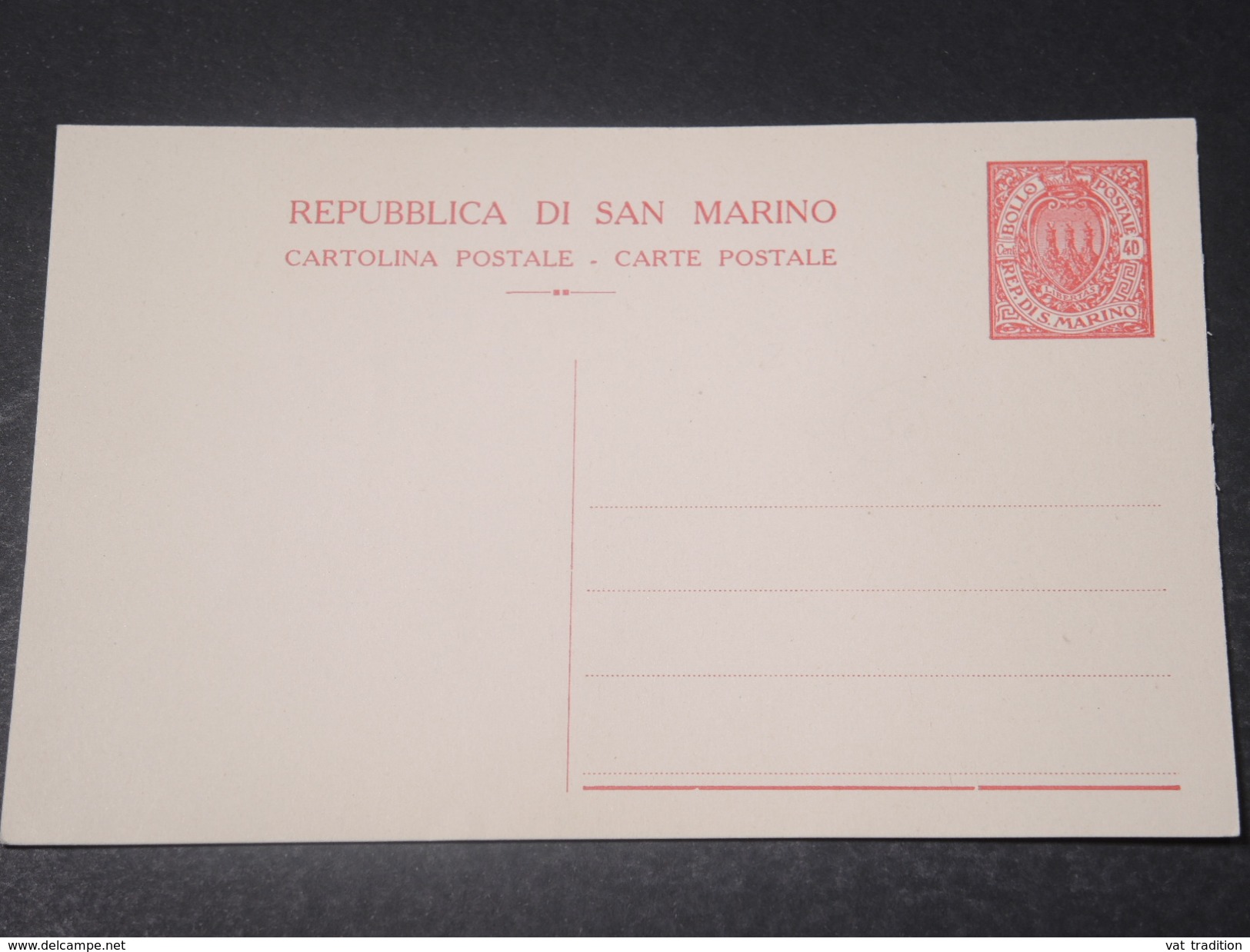 SAINT MARIN - Entier Postal Non Voyagé - L 11248 - Postal Stationery