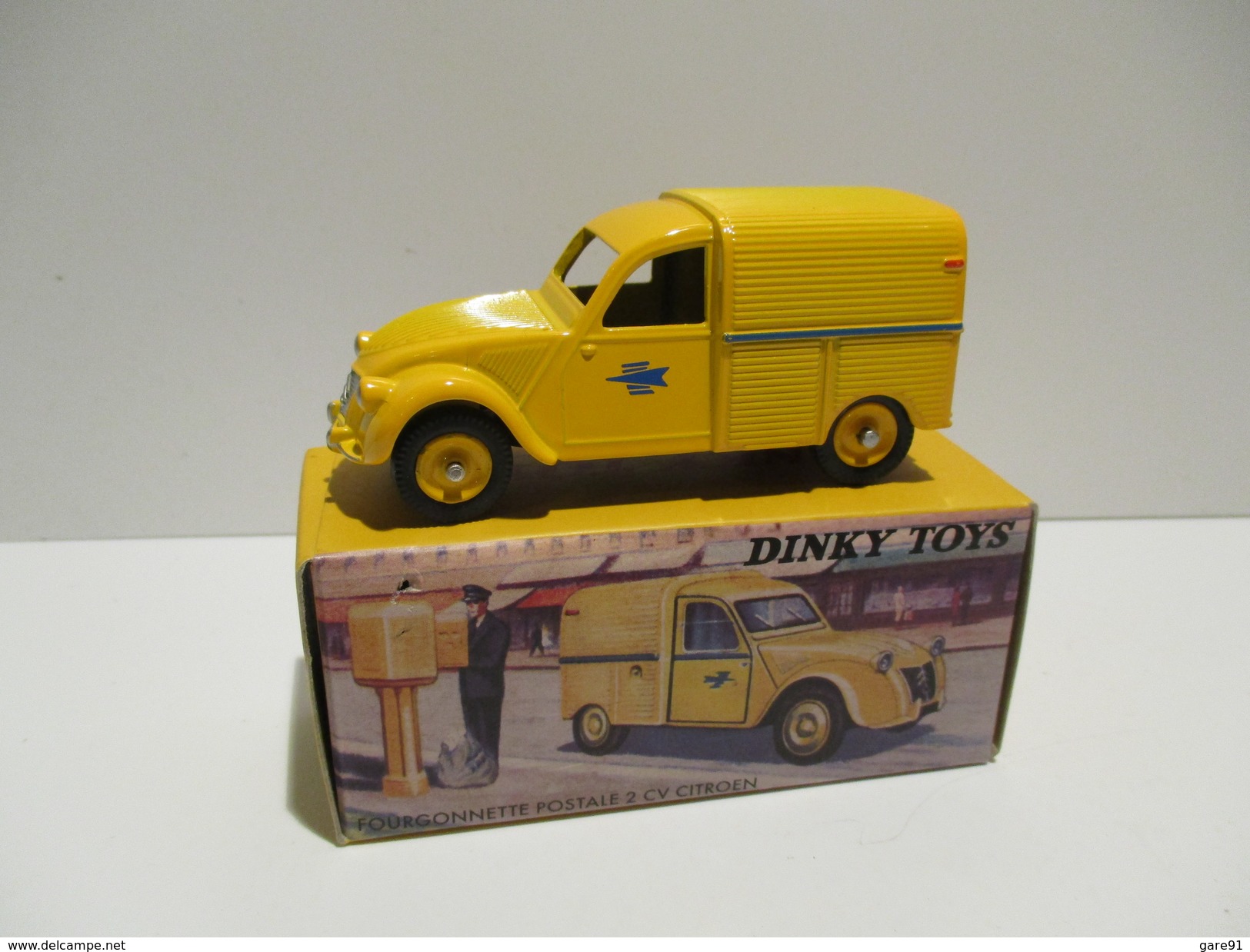 DINKY TOYS ATLAS : CITROEN 2 CV FOURGONNETTE POSTALE - Autres & Non Classés