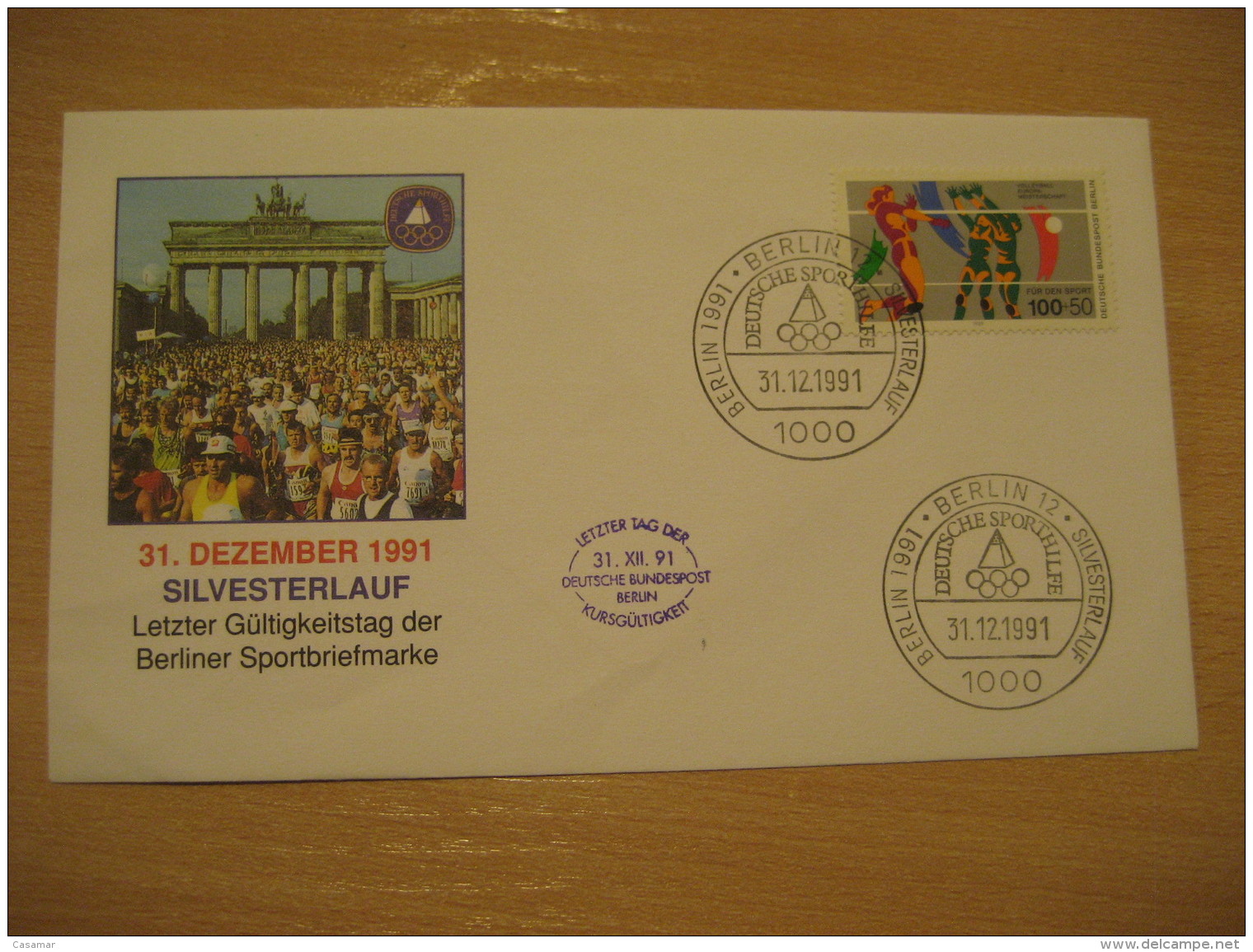 BERLIN 1991 Volley Volleyball Europa Championship Stamp On Cover Germany - Volleyball