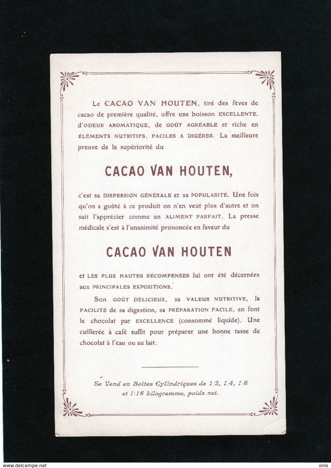 Menus: 2 Menus Illustrés Par Harry ELIOTT,pour Publicité "Cacao Van Houten". Etat Sup. - Menú