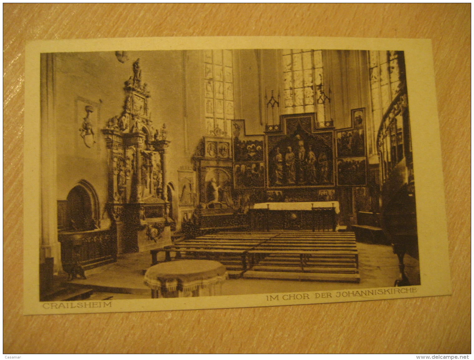 CRAILSHEIM Johanniskirche Chor Post Card Baden Wurttemberg Stuttgart Schwabisch Hall Germany - Crailsheim