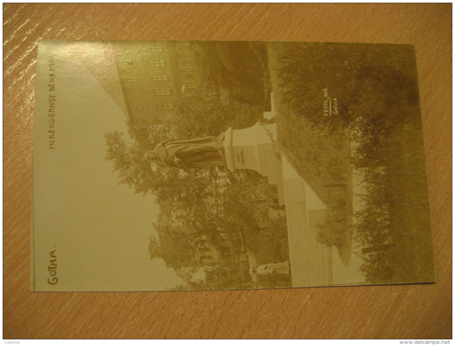 GOTHA Herzog Ernst Denkmal Post Card Thuringia Germany - Gotha