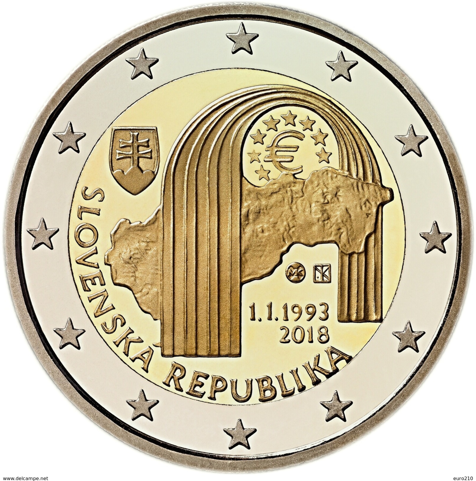 SLOVACCHIA - 2 Euro 2018 - Costituzione Repubblica Slovacca - UNC - Slovaquie