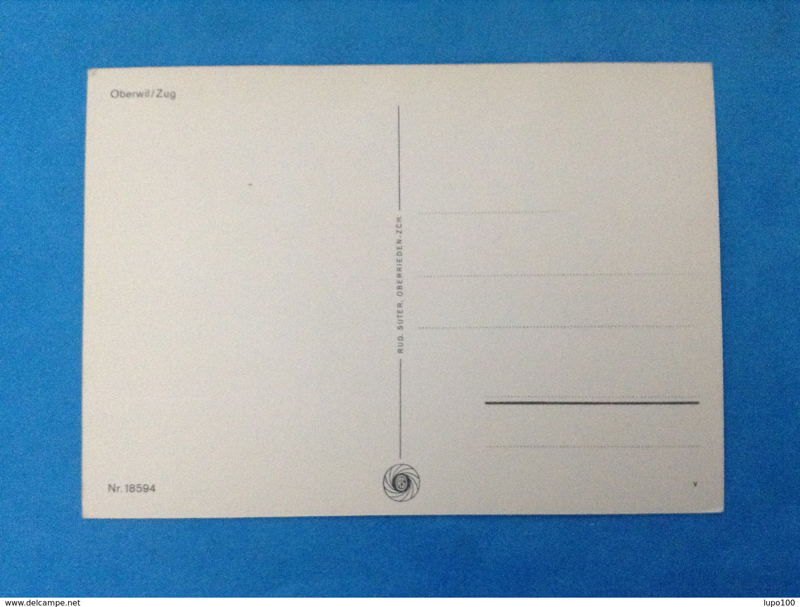 CARTOLINA FORMATO GRANDE NON VIAGGIATA OBERWIL ZUG - Zugo