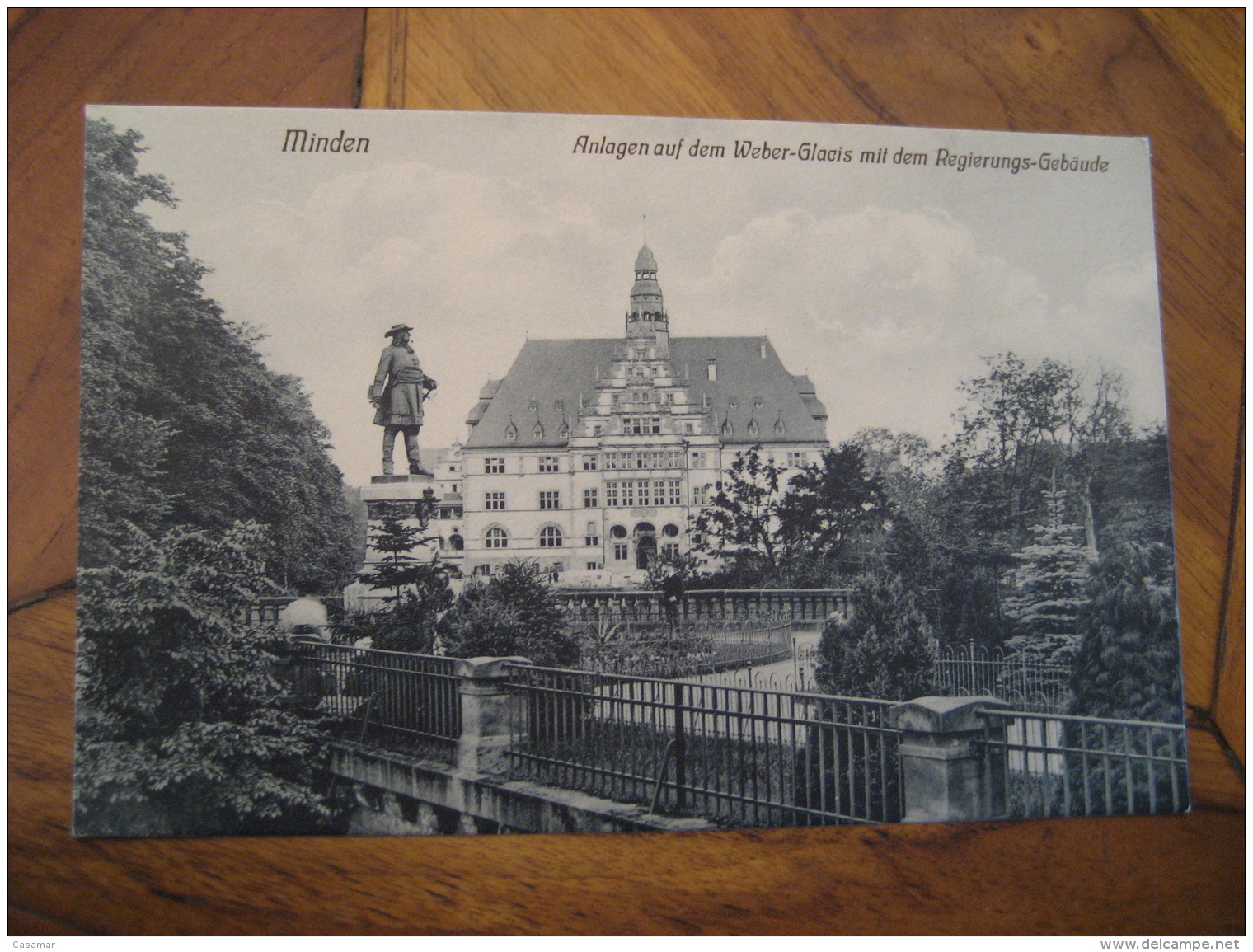 MINDEN Weber Glacis Regierungs Gebaude Post Card North Rhine Westphalia Detmold Lubbecke Germany - Minden
