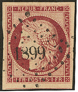 No 6b, Obl Pc 1899, Un Voisin, Jolie Pièce. - TB. - R - 1849-1850 Ceres