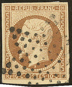 No 9b, Obl étoile. - TB - 1852 Luigi-Napoleone