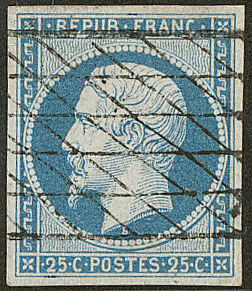 No 10, Obl Grille Sans Fin. - TB - 1852 Luigi-Napoleone