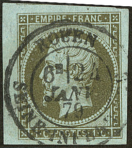 No 11, Obl Cad Tardif Type 18 Rouen 24 Janv 79, Bdf + Un Voisin, Jolie Pièce. - TB - 1853-1860 Napoleon III