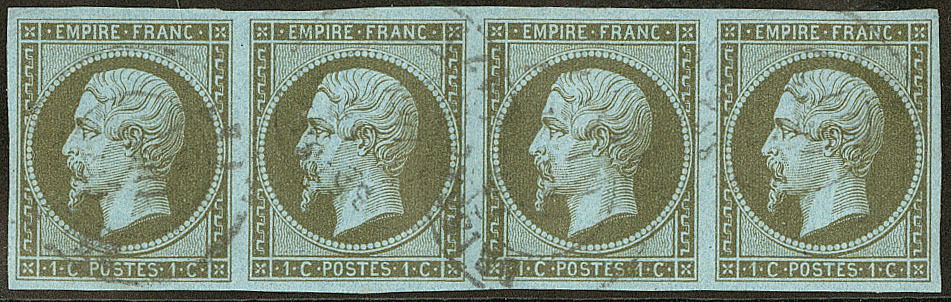 No 11, Bande De Quatre, Jolie Pièce. - TB - 1853-1860 Napoleon III