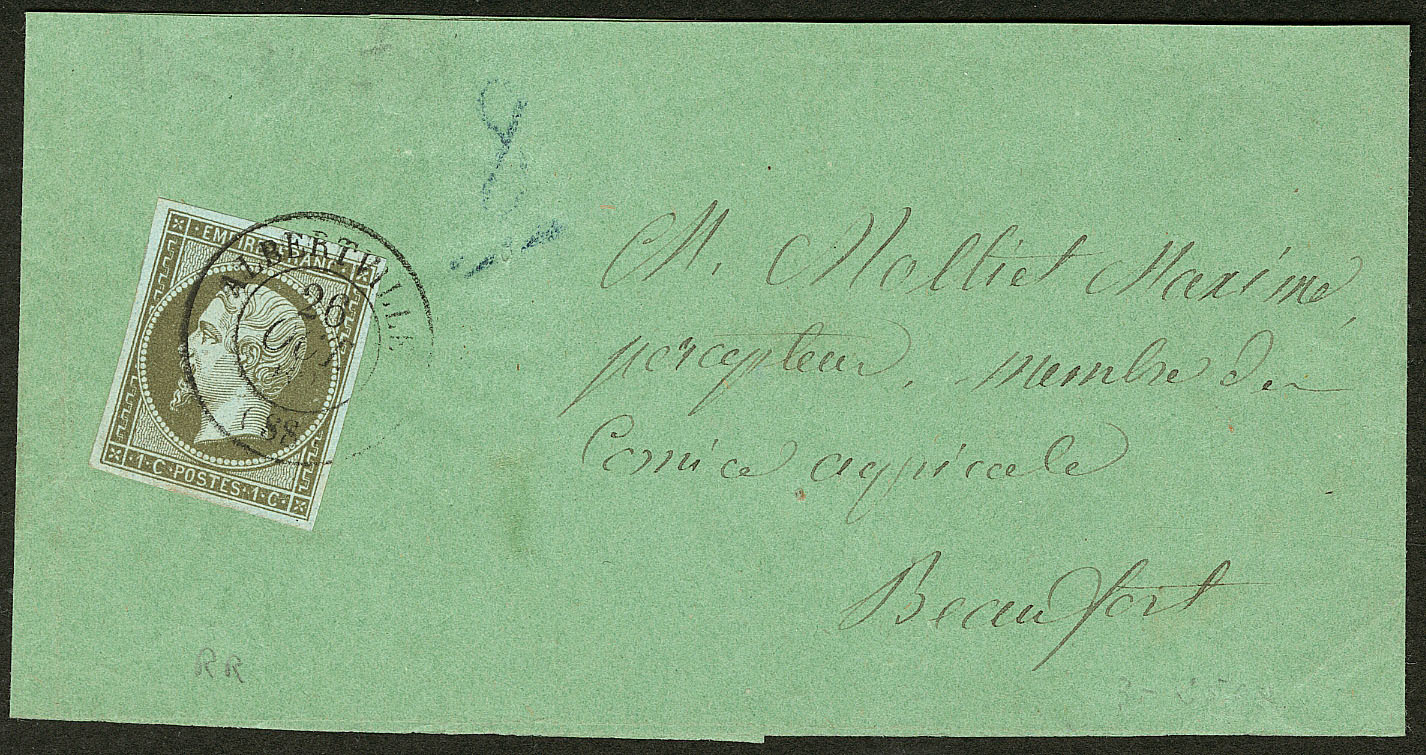 LETTRE No 11, Obl Cad Albertville Sur BJ. - TB - 1853-1860 Napoléon III