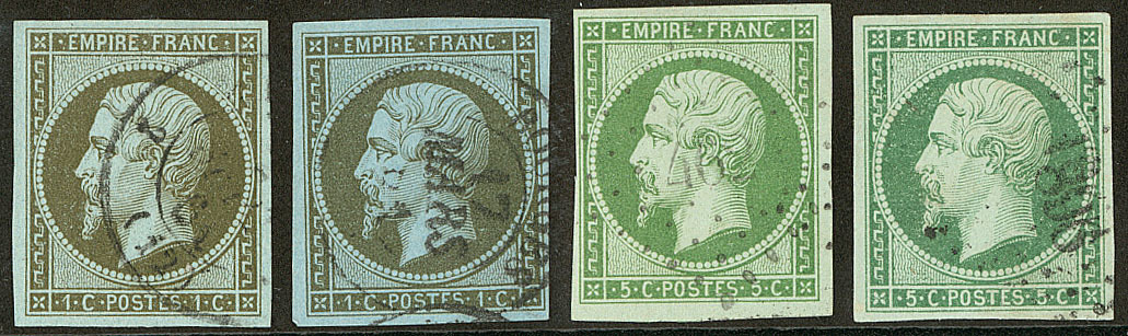 Nos 11, 11b, 12, 12c. - TB - 1853-1860 Napoleon III