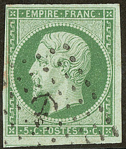 No 12, Obl Ancre Noire. - TB - 1853-1860 Napoleon III