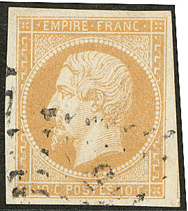 No 13Ie, Jaune Citron, Un Voisin. - TB - 1853-1860 Napoleon III