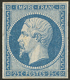 ** No 15, Bleu, Nuance Foncée, Superbe. - RR - 1853-1860 Napoleone III