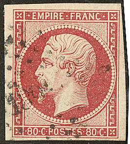 No 17Ad, Vermillonné, Obl Pc. - TB - 1853-1860 Napoleon III