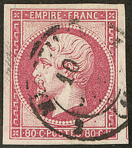 No 17B, Un Voisin, Obl Cad 15 Marseille. - TB - 1853-1860 Napoleone III