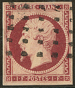 No 18, Obl Gros Points, Nuance Foncée. - TB. - R - 1853-1860 Napoleone III