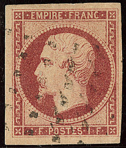 No 18a, Obl Gros Points, Infime Pelurage Au Recto Mais TB D'aspect. - R - 1853-1860 Napoleone III