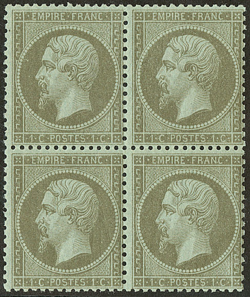 ** No 19b, Bloc De Quatre (deux Ex *). - TB - 1862 Napoleon III