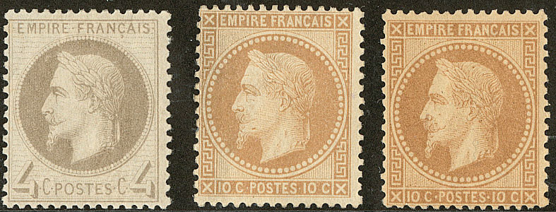 * Nos 27II, 28I, 28II (pli). - TB Ou B - 1863-1870 Napoleon III With Laurels