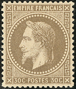 * No 30b, Brun Clair, Jolie Pièce. - TB. - R - 1863-1870 Napoleon III With Laurels