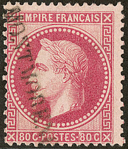 Griffe De Montmorency. No 32 (fente). - TB. - R (cote Maury 2009) - 1863-1870 Napoleon III With Laurels