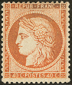 * "4" Retouché. No 38f, Forte Trace De Charnière Mais Très Frais Et TB. - R - 1870 Assedio Di Parigi