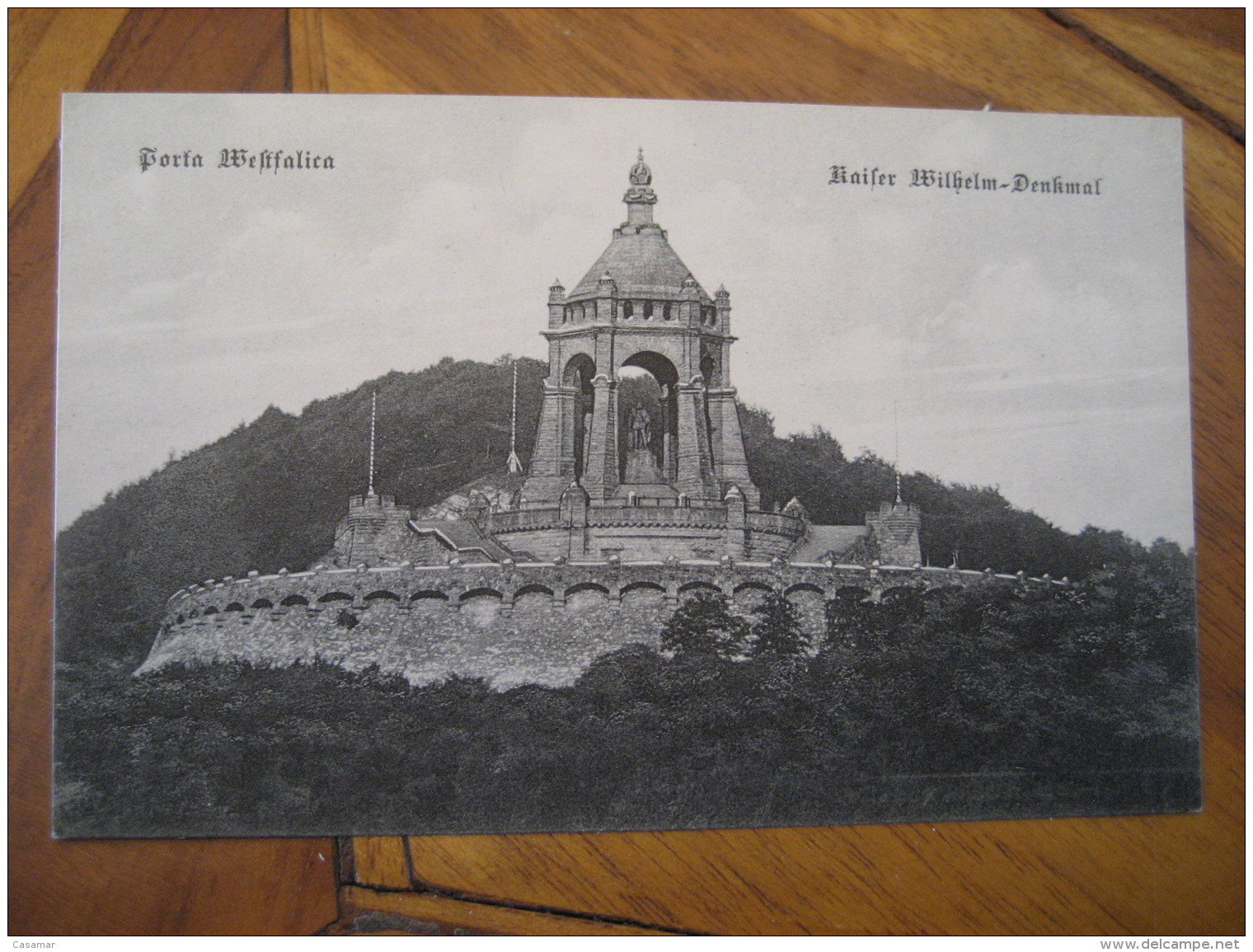 PORTA WESTFALICA Kaiser Wilhelm Denkmal Wittekindsberg Post Card North Rhine Westphalia Detmold Minden Lubbecke Germany - Porta Westfalica