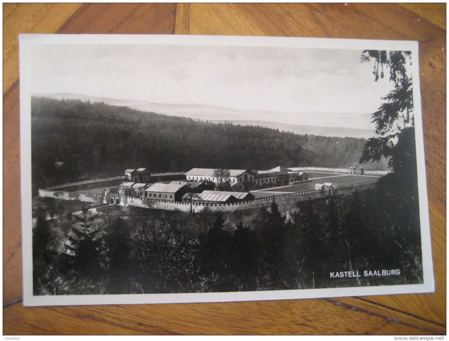 SAALBURG Kastell Castle Post Card Hesse Taunus Bad Homburg 1953 To Edinburgh Scotland GB Germany - Saalburg