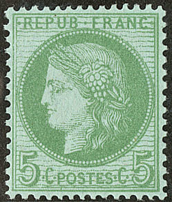 ** No 53a, Vert-jaune Sur Verdâtre, Très Frais. - TB - 1871-1875 Ceres