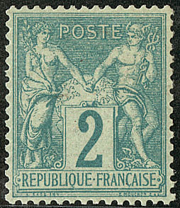 * No 62, Vert, Quasiment **, Très Frais Et Centré. - TB. - R - 1876-1878 Sage (Typ I)