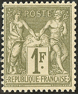 * No 72, Vert-bronze, Quasiment **, Très Frais. - TB - 1876-1878 Sage (Typ I)