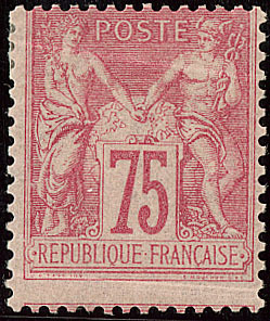 * No 81, Rose, Plis Et Décentré, TB D'aspect - 1876-1878 Sage (Typ I)