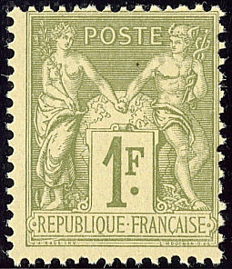 ** No 82, Vert-olive, Très Frais. - TB - 1876-1878 Sage (Typ I)