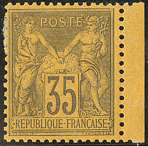 * No 93, Petit Bdf, Très Frais. - TB - 1876-1878 Sage (Type I)