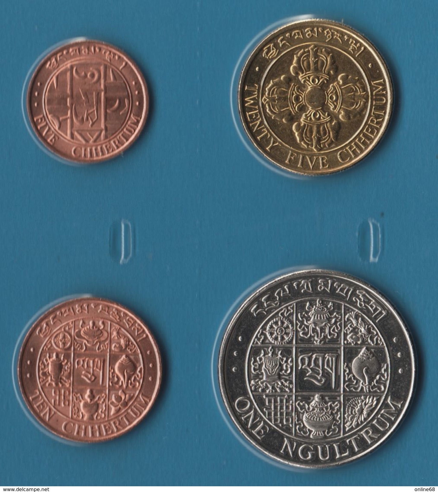 BHUTAN SET 4 MONNAIES 5 CHHERTUM - 1 NGULTRUM 1979 - Bhoutan