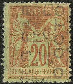 Surcharge 5 Lignes. No 18, 6 OCTO, Pd. - TB - 1893-1947