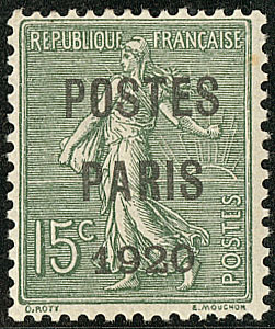 * Postes Paris. No 25 (Maury 26), Point De Rousseur Au Verso Sinon TB - 1893-1947
