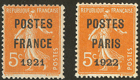 * Postes Paris. Nos 30, 33, Gommes Altérées Sinon TB - 1893-1947