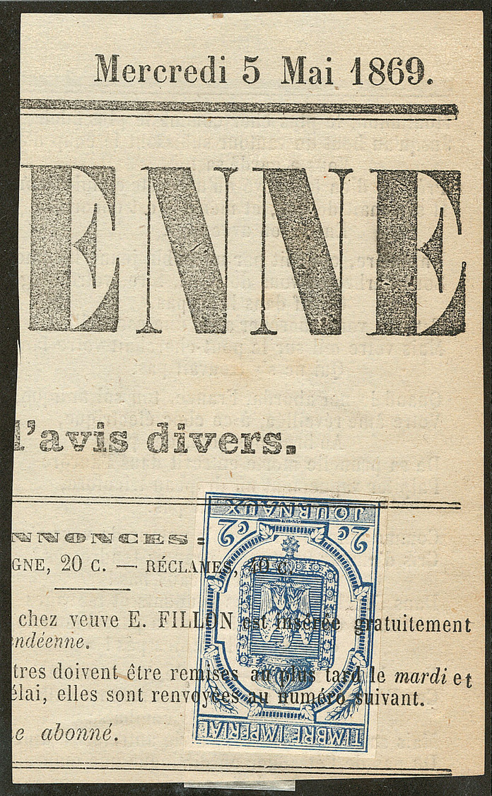 No 2, Impression Typo Sur Fragment De Journal Du 5 Mai 1869. - TB - Newspapers