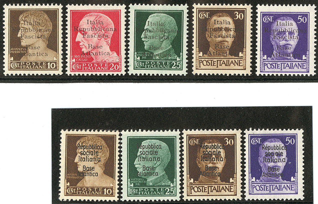 * BASE NAVALE ITALIENNE. Nos 6, 8 à 11, 13, 15 à 17. - TB - War Stamps