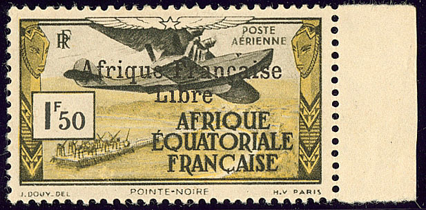 * Poste Aérienne. France-Libre. No 14, Bdf, Gomme Coloniale. - TB - Other & Unclassified