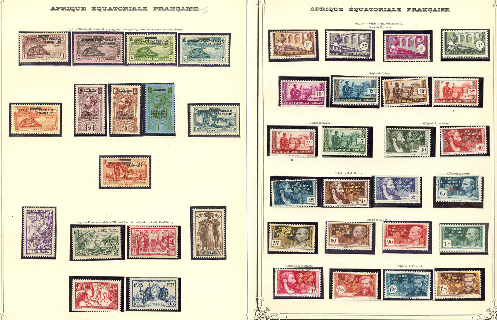 * Collection. 1936-1958 (Poste, PA, Taxe), Assez Complète Dont Nombreux Doubles, + AOF Complet. - TB - Other & Unclassified