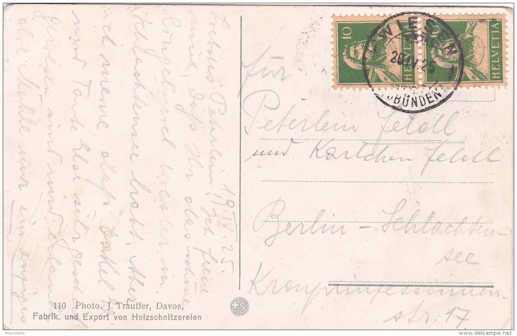 Wiesen Mit Tinzenhorn (110) * 20. IV. 1925 - Wiesen