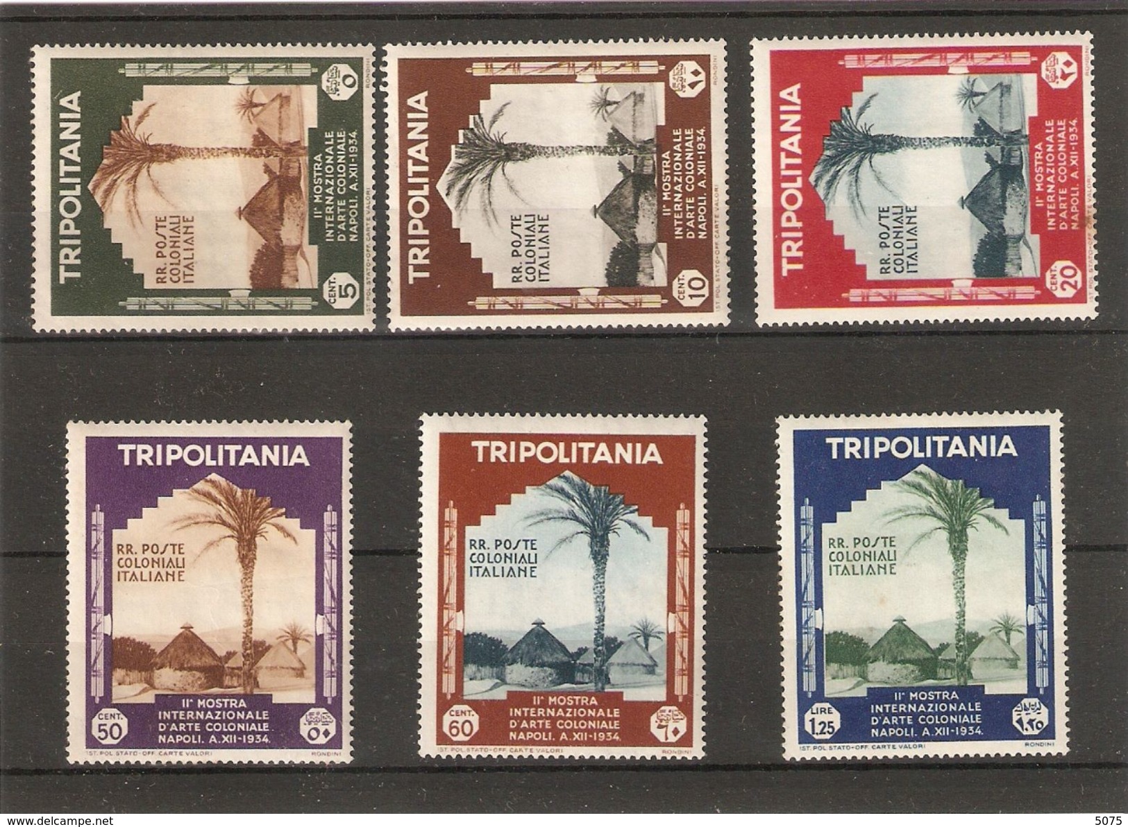 1934 Serie  Yvert 149-154 ** - Tripolitania