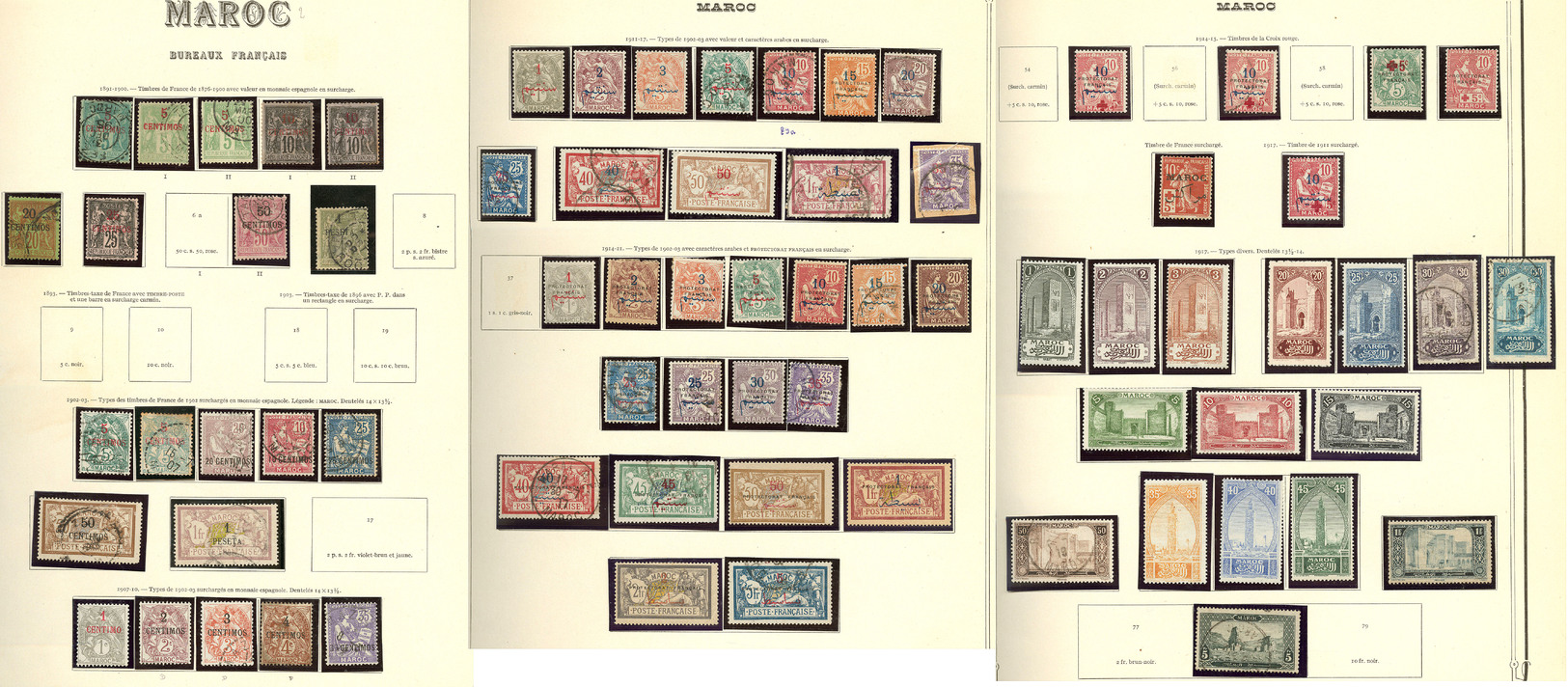 * Collection. 1891-1956 (Poste, PA, Etc.), Valeurs Moyennes Et Séries Complètes, Des Ex Obl Dont Doubles. - TB - Other & Unclassified