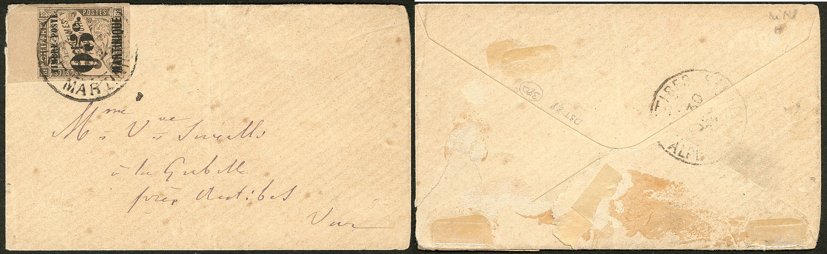 LETTRE No 19, Bdf, Obl Cad St Pierre Sur Enveloppe. - TB - Altri & Non Classificati