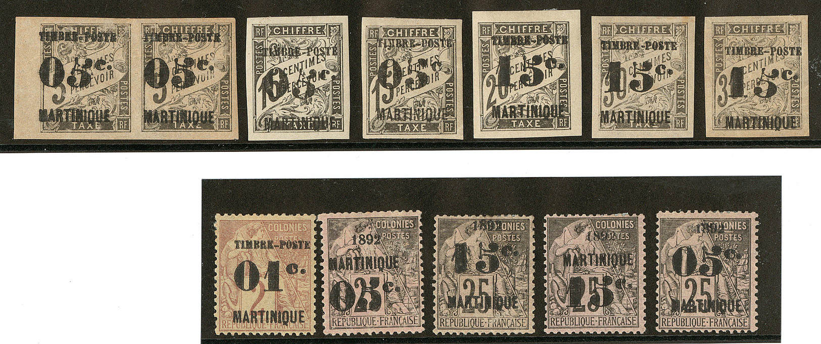 * Variétés. Nos 19a + 19 En Paire Horizontale Bdf, 20a, 20 Sans ".", 21, 22, 22b, 26 à 30. - TB - Altri & Non Classificati