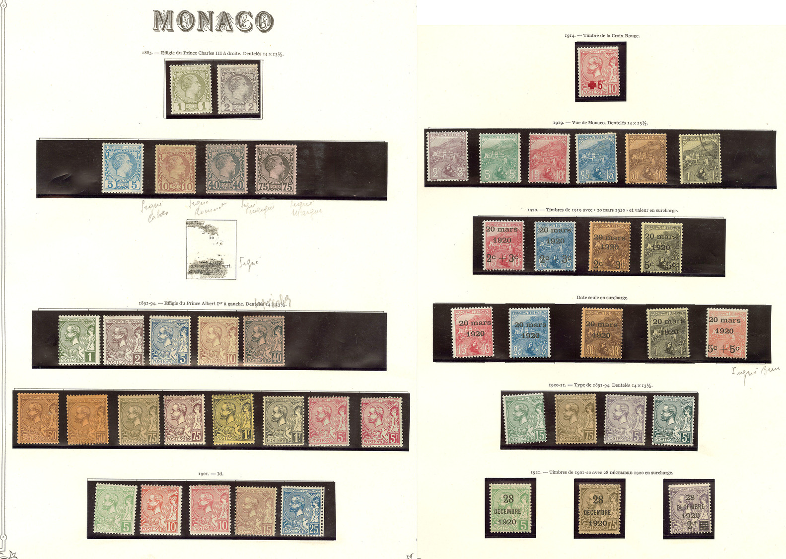 * Collection. 1885-1921 (Poste), Entre Les N°1 Et 53, Qqs Ex **. - TB Ou B - Altri & Non Classificati